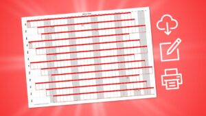 Free A3 Editable Printable Year Planner