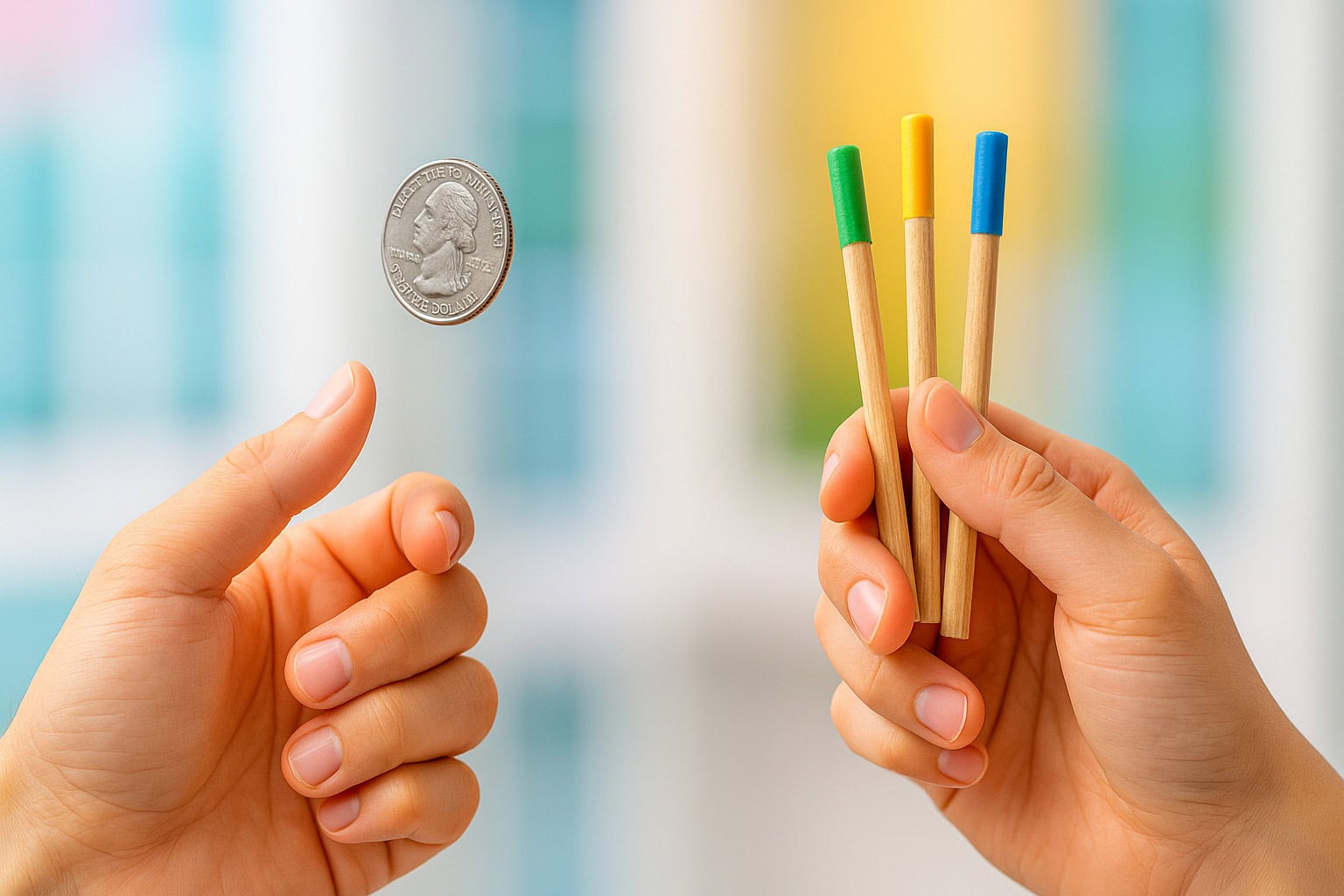 Use Zoho Cliq to simulate flipping a coin or pulling a short straw